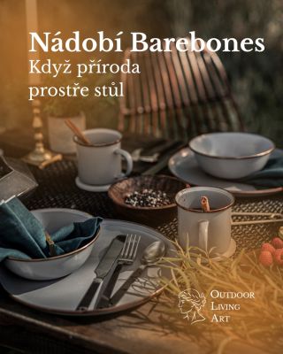 🌿 Objevte kouzlo venkovního stolování s nádobím Barebones. Elegantní vintage design, ocelové jádro se smaltovaným povrchem...