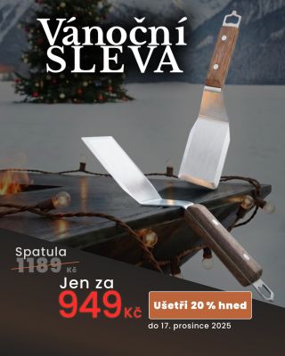 🎄 Vánoční sleva -20 % na kvalitní spatulu! Teď ji pořídíte za jen 949 Kč (původně 1 189 Kč). Masivní ocel, dřevěné...