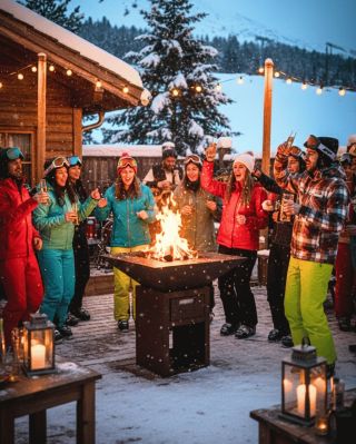 Snad nejlepší část dne na horách? Když máš lyže dávno odložené, ruce studené a najednou se postavíš k ohni, dáš si něco...